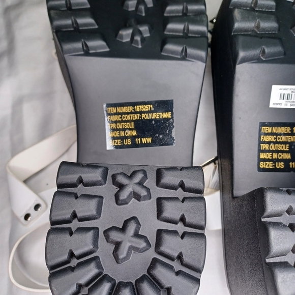 Torrid white studded chunky lug heel sandals - Picture 13 of 13